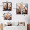 thumbnail image 4 of Designart "Birds Of Paradise love III" Birds Of Paradise Wall Art Set Of 2 - Peach Floral Gallery Set For Office Decor, 4 of 7