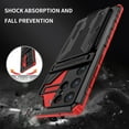 thumbnail image 4 of Phone Case For Samsung Galaxy S23 Ultra 5G with Card Holder + Hydrogel Screen Protector, Red, 4 of 8