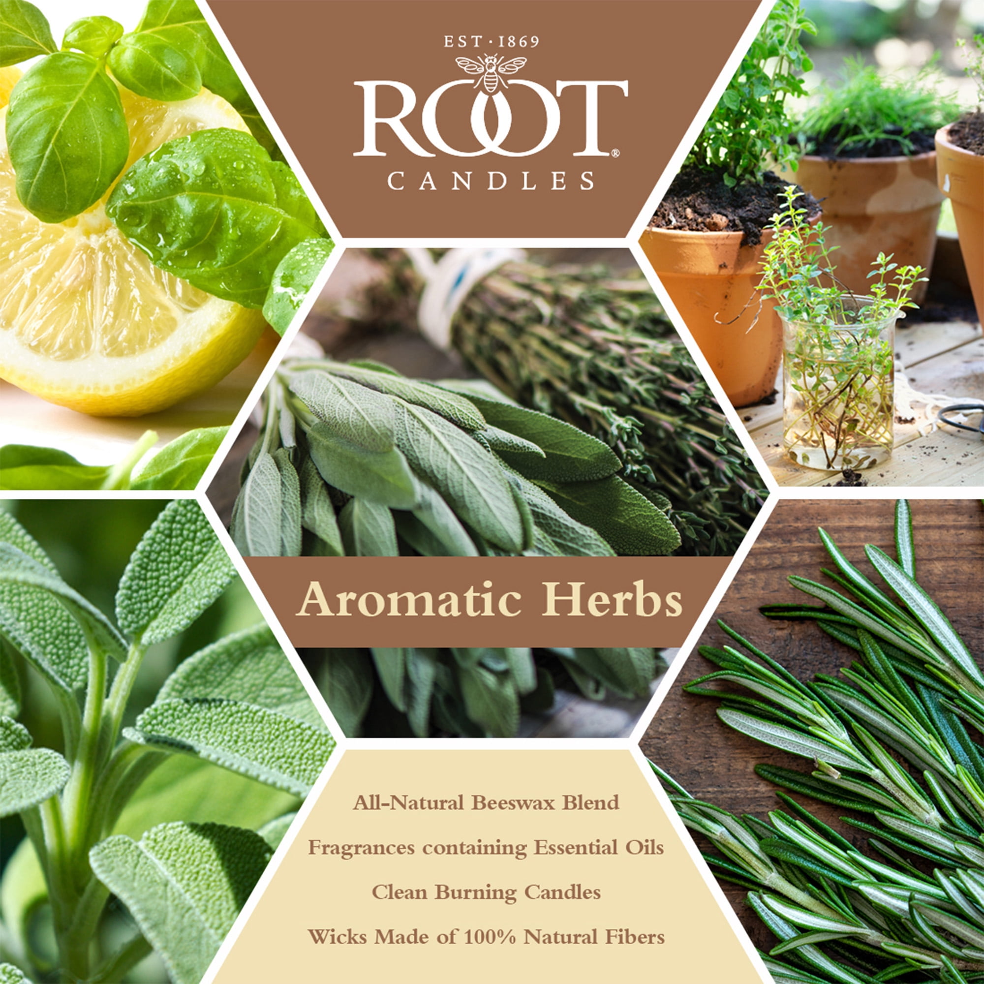 ROOT Candles Aromatic Herbs 10.5 oz Large Veriglass Jar