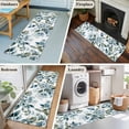 thumbnail image 6 of Blue Flower Runner Rugs 2x6 ft Watercolor Spring Blue Floral Green Leaf Botanical Washable Hallway Rugs Non-Slip Floor Mats Absorbent Carpet Bedside Runners for Bedroom Kitchen Bathroom Laundry Room, 6 of 9