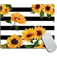 thumbnail image 6 of Mouse Pad Custom Design,Bloomy Sunflowers Mouse pad Black and White Striped Anti-Slip Rubber Mousepad for Gaming Office Laptop Computer PC Men Women Kids, Cute Custom Pattern, 6 of 6