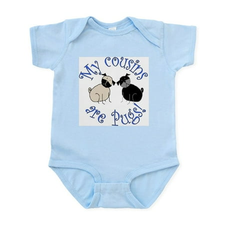 

CafePress - Pug Cousins Infant Bodysuit - Baby Light Bodysuit Size Newborn - 24 Months