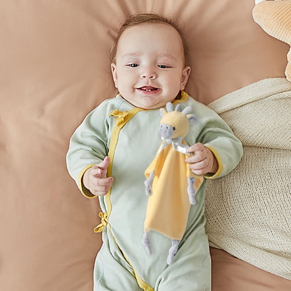 Baby Lovey Security Blanket with Animal Head â Soft Plush Comfort Toy for & Toddlers â 10 Inch Bunny, Elephant & Giraffe Designs â Soothes & Calms for Sleep