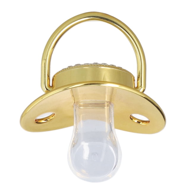Chupete con clip, chupete para bebé, chupete portátil con diamantes de imitación, chupete con letras, probado profesionalmente