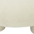 thumbnail image 4 of TOV Furniture Discus Ottomane Transitionnelle en Tissu de Polyester de 16,9 Po H, Crème, 4 of 5
