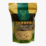 MR. BRASIL - Seasoned Cassava Flour - 8.8 Ounces - Farofa De Mandioca Pronta Temperada - Costela com Limao (Pack of 1)