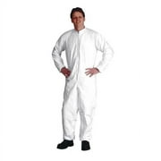 Dupont Collared Coveralls,White,M,Elastic,PK25 IC182BWHMD00250C