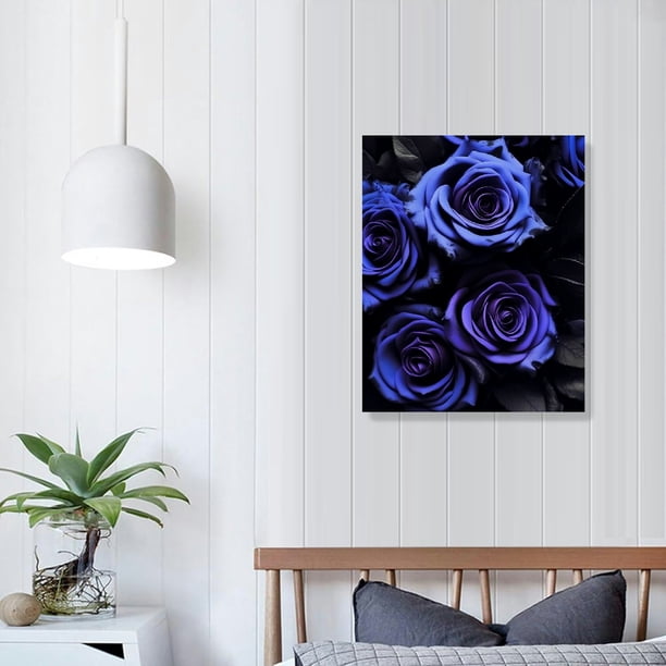 Shiartex Canvas Wall Art Wall Decor Abstract Purple And Black