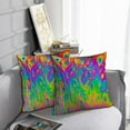 thumbnail image 6 of LALILO Throw Pillow Covers Psychedelic Multicolored Bubble Rainbow Cushion Cover 18" x 18", 2 Pack, 6 of 6