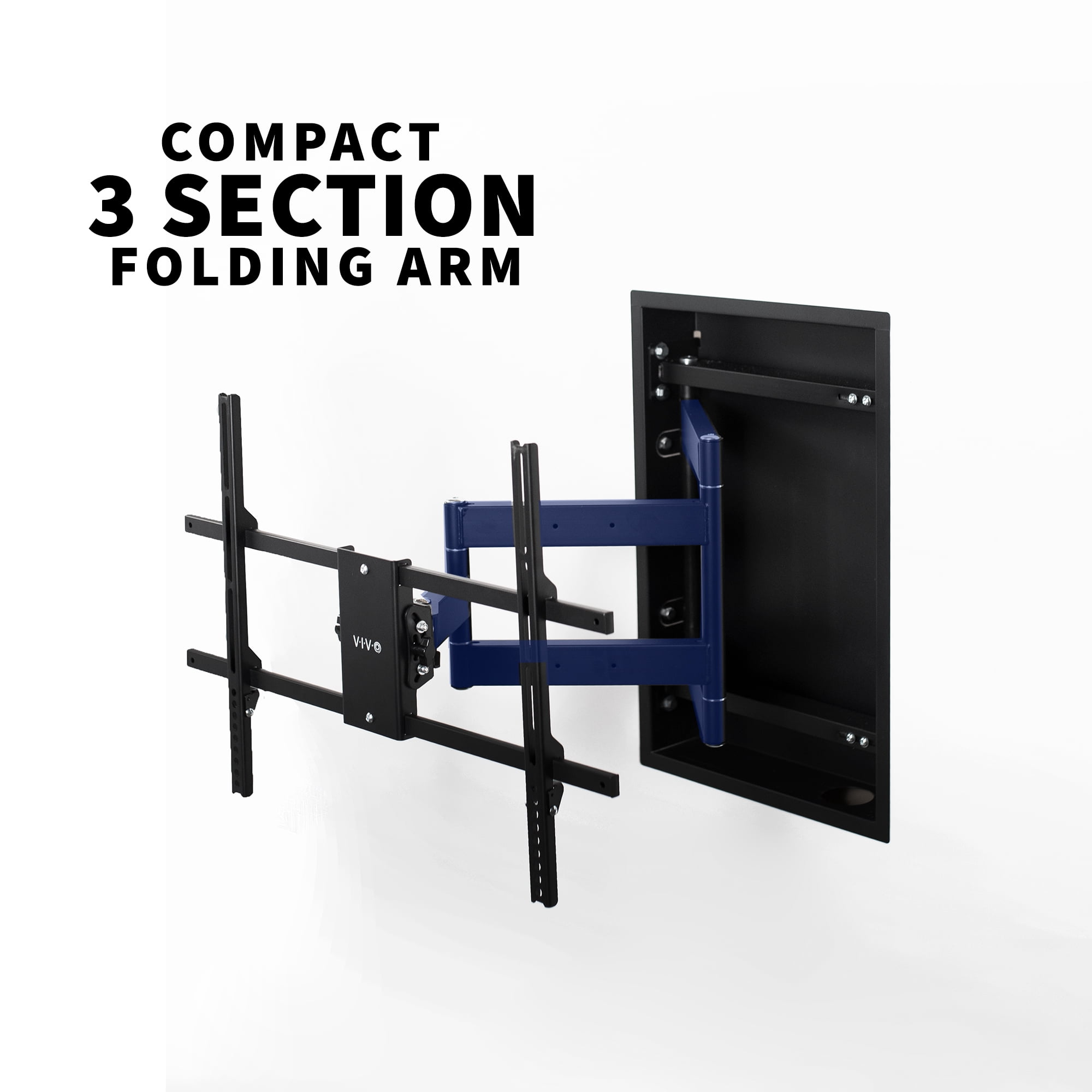 VIVO Recessed In-Wall TV Mount for up to 75" LED LCD Screens, Ultra Low Profile