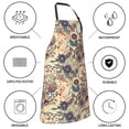 thumbnail image 6 of Bingfone Floral With Birds Apron Gifts For Men, Women Professional Grade Chef Apron for Kitchen,BBQ & Grill, 6 of 8