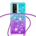 thumbnail image 4 of Funda para Xiaomi POCO F5 Pro 5G Brillantina Líquida Divertida Reluciente y con Cristales en Movimiento Cuerpo Cruzado con Cordón Ajustable, 4 of 5