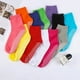 thumbnail image 3 of Calcetines de yoga antideslizantes para mujer, de algodón de color caramelo, hasta media pantorrilla, transpirables, para deportes, para educación temprana, 3 of 6