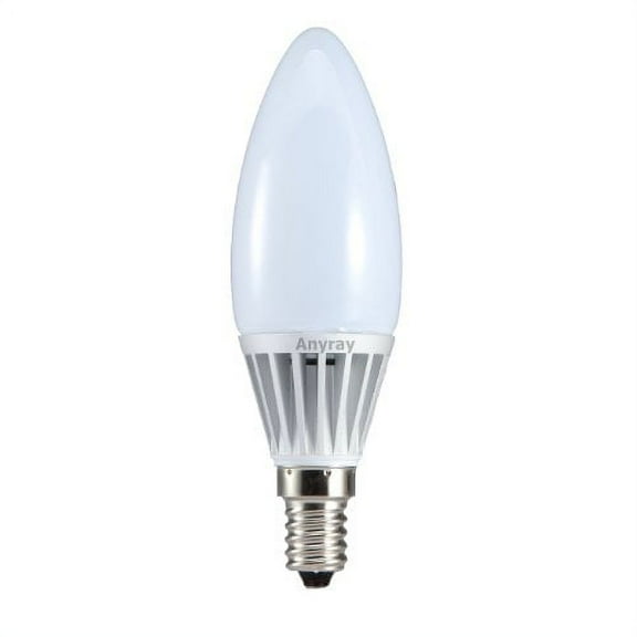 Anyray 5-Watt LED E17 Intermediate Base Candle Light (40-Watt 50-Watt replacement) Dimmable (Warm White)