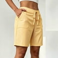 thumbnail image 2 of Long Shorts For Women Loose Fit Everyday Shorts with Drawstring Waist And Easy Pairing for Warm Days Weekend Wear Womens Shorts, 2 of 7