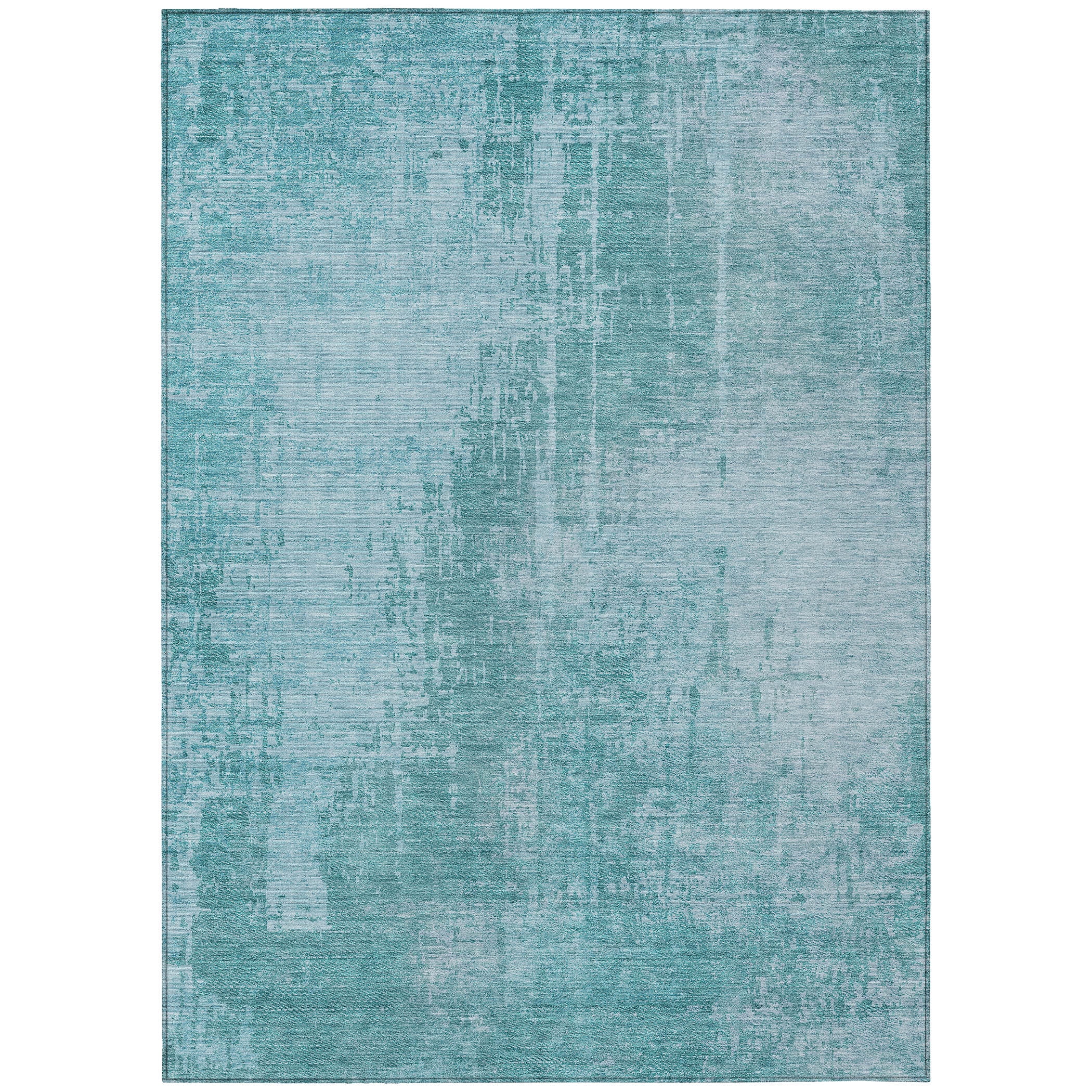 Addison Rugs Chantille Indoor/Outdoor Transitional Modern Aqua Washable Rectangle Rug, 10' x 14'