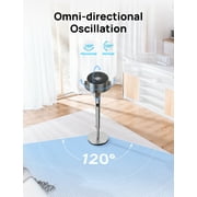 Dreo Standing Fan, 120°+120°Omni-directional Oscillating Fan For Bedroom, 80 ft Circulator With Remote, DC Motor Quiet Pedestal Fans, Adjustable Height, 8 Speeds, 3 Modes, 8H Timer, Home, PolyFan 502