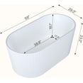 thumbnail image 4 of Senfot 59 Inch Acrylic Freestanding Bathtub Modern Oval Standalone Soaking Tub Deep Soaker Easy to Install for Contemporary Bathroom White 59 Inch, 4 of 7