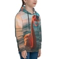 thumbnail image 3 of Sikiie Swimming Goggled Flamingo Youth Hoodie Sweatshirt Pullover Hooded Classic Casual Essentials Hoodiefor Boys Girls Kids -Small, 3 of 6