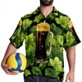 thumbnail image 4 of Saint Patrick's Day Men's Printed Casual Button Down Short Sleeve Beach Shirts, 4 of 6