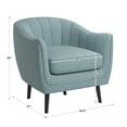 thumbnail image 5 of Weston Home Rhyl Mid-Century Modern Channel-Tufted Accent Chair, Blue, 5 of 8