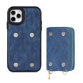 thumbnail image 5 of Allytech Crossbody Wallet Case for iPhone 11 Pro Max, Shockproof Hand Strap Zipper Closure Case with Card Slot Kickstand Detachable Wrist Strap for iPhone 11 Pro Max,Blue, 5 of 6