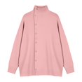 thumbnail image 6 of Edvintorg Long Sweaters for Women Turtleneck Long Sleeve Ribbed Knitted Tops with Side Buttons Business Casual Fall Sweater Plus Size, 6 of 8