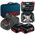 thumbnail image 1 of Kit de 2 Baterías Bosch 18V 3.0 Ah Cargador Juego de Brocas 34 Piezas, 1 of 8