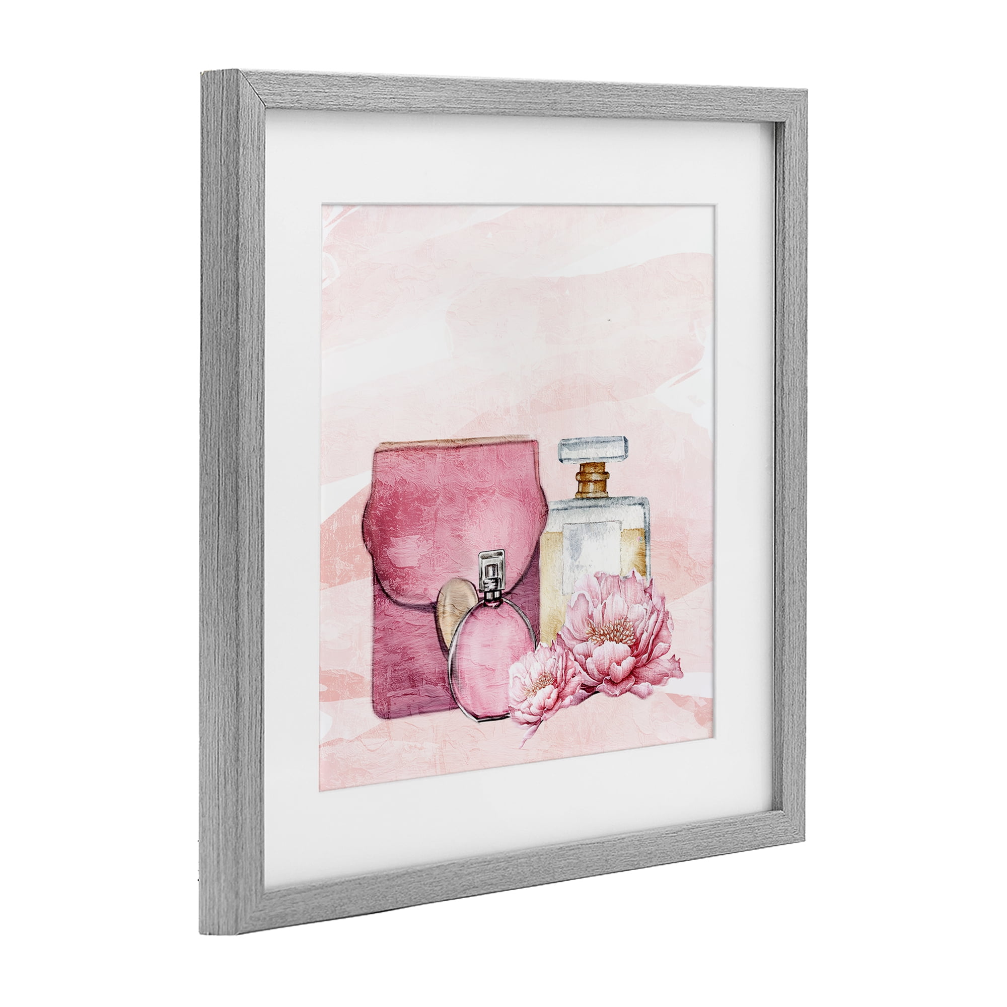 Stupell Industries Blush Glam Time Collection Gray Framed Print Under Glass, design by Kim Allen