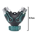 thumbnail image 2 of Metal Garden Hose Dispenser Two-Way Y Hose Connector, Easy Grip, Easy Open, 2 of 5