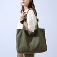 thumbnail image 4 of Casual Handbag Bag Versatile Shopping Shoulder Bag Large Capacity Hobo Bag Girl Women Fashion Canvas Tote Bag, 4 of 20