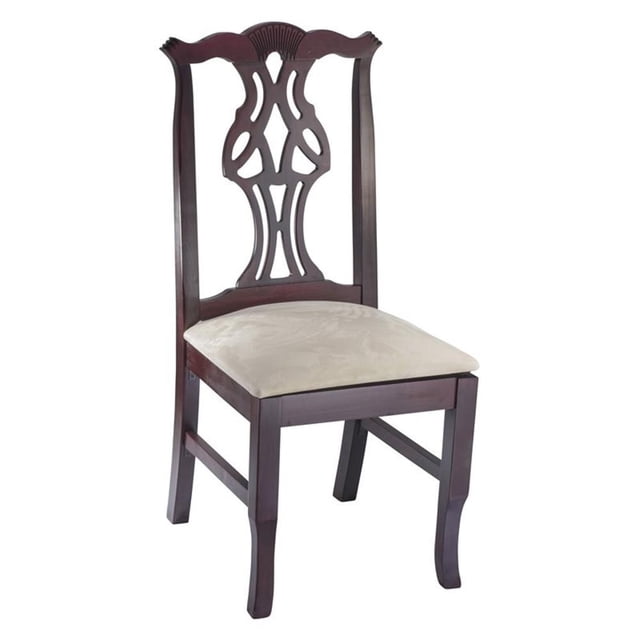 Chaise d'Appoint Chippendale en Acajou Noir