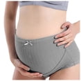 thumbnail image 2 of GEWSEY Maternity Underwear, Pure Comfort Cotton Panties, Women's Maternity Pregnancy High Waist Underwear (Grey, 4XL), 2 of 7