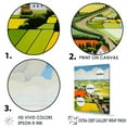 thumbnail image 3 of Designart "Farm Landscape With De Stijl Flair" Countryside Floater Framed Canvas Art Print, 3 of 5