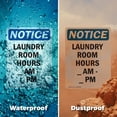 thumbnail image 6 of (2 Pack) Laundry Room Hours ____ Am - ____ Pm OSHA Notice Sign 12 Inch X 18 Inch Plastic Sign, Weather Resistant, UV Protected for Workplace, Business, and Construction Site, Made in, 6 of 8