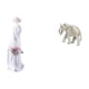 thumbnail image 5 of Figura De Elefante De Porcelana, Estatua De Niña Nórdica Moderna, Escultura De Animal De Madera Tallada A Mano, Adorno Para Estante, Escritorio, Gabinete, Decoración, 5 of 8