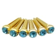 thumbnail image 2 of Pasadores de Puente CUTICAT 6 Piezas Con Puntos de Cristal para Guitarra Acústica Azul, 2 of 5