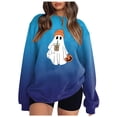thumbnail image 3 of Futezty Halloween Sweatshirts Graphic Crewneck Casual Fall For Women, 3 of 6