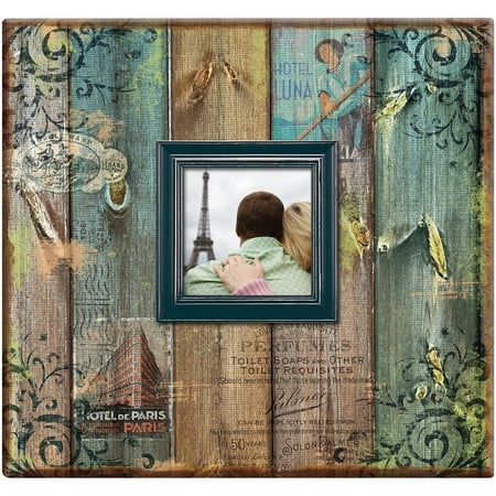 - Vintage Travel Post Bound Scrapbook with Window, 12