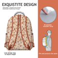 thumbnail image 4 of Boho Floral Students Backpack Fashion Backpack with Abstract Floral Watercolor and Romantic Rose and Peony Pattern, Comfortable and Durable for School, 4 of 5