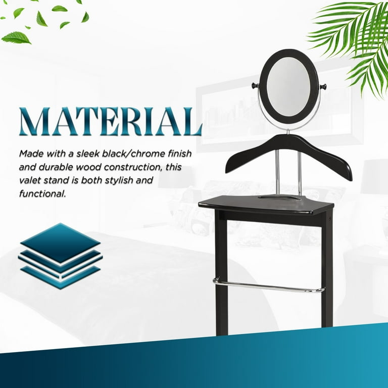 Kings Brand Furniture Wood Wardrobe Suit Rack Valet Stand Kings Brand Furniture Wood Wardrobe Suit Rack Valet Stand
