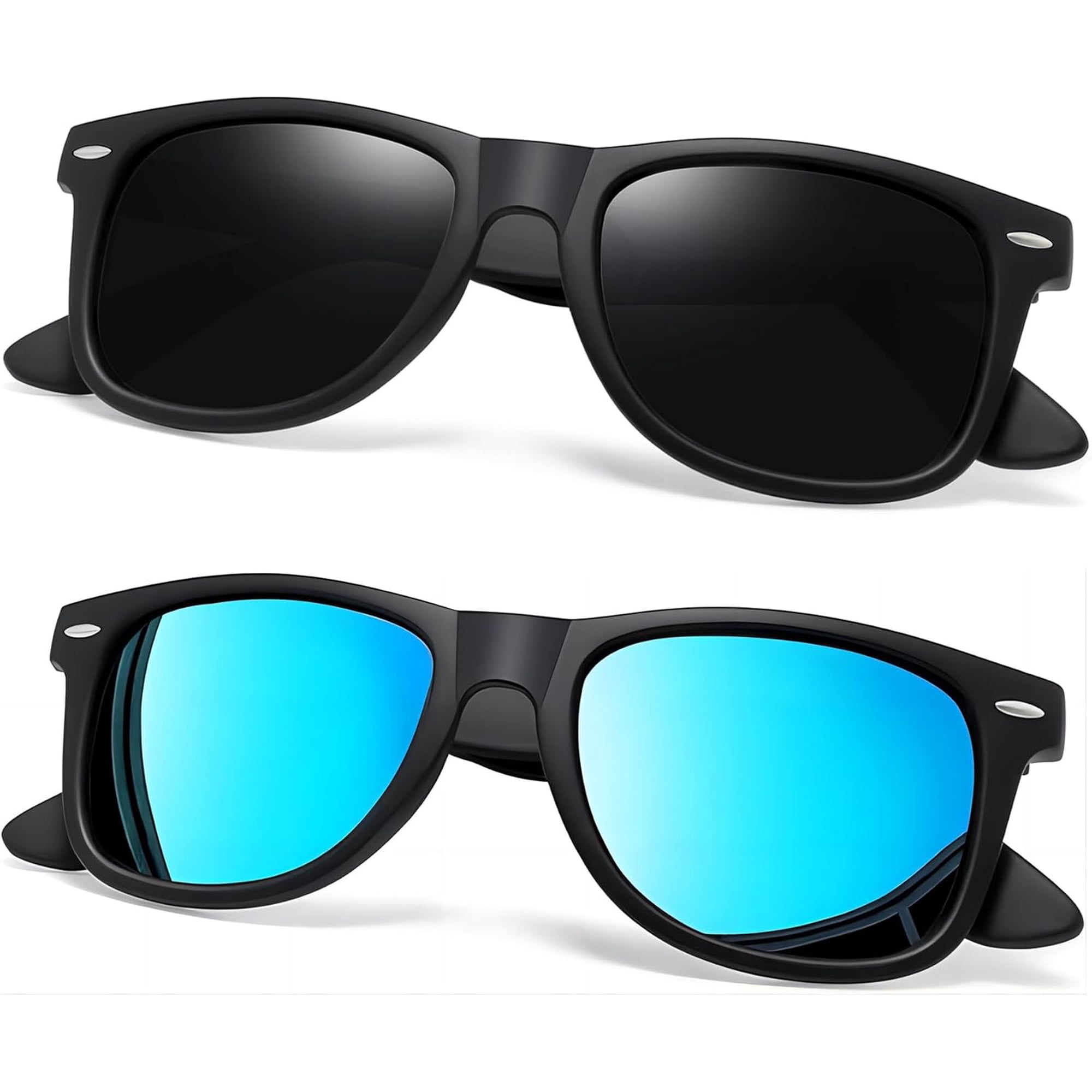 2-Pack Polarized Sunglasses for Women, Trendy Square Retro UV Protection Polarized Sunglasses for Women and Men,UV400 Protection  main image 3