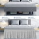 thumbnail image 3 of Wrap Around Bed Skirt, 110gsm Microfiber Elastic Dust Ruffles Bedskirts,Three Fabric Sides Fade & Wrinkle ,No Lift Mattress with 16 Inch Tailored Drop - Light Gray Queen Unique Bargains Falda De Cama, 3 of 6