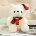 thumbnail image 6 of Christmas Gift Scarf, Cute Bear Doll Toy, Soft Plush Christmas Decoration with Santa Hat, Adorable Multi-Colored Stuffed Animal, Cozy Fabric, Perfect Holiday Home Decor and Kids Cuddle Companion, 6 of 7