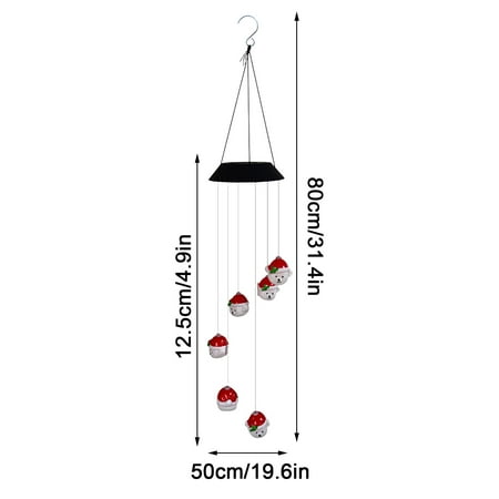 

Christmas Decorations Outdoor Christmas Decoration Christmas Decorations Christmas Garden Decoration Solar Solar Santa Claus Bear Wind Chime Pendant C
