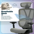 thumbnail image 6 of Serta AirHaven SX1100 All-Mesh Ergonomic Chair with Adjustable Headrest, Gray, 6 of 19