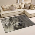 thumbnail image 2 of Coolnut Lightweight Soft Area Rugs 31x20 Inch, Smiling Wolf Floor Mat Doormat for for Rooms Entrance Hardwood Floor Living Room Nursery Rugs, 2 of 6