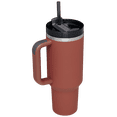 thumbnail image 2 of Reusable Vacuum Quencher Tumbler with Straw, Leak Resistant Lid, Insulated Cup, SOFT MATTE, Maintains Heat Cold, Heat, and Ice for Hours, 2 of 3