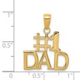 thumbnail image 2 of 14k Yellow Gold Best Dad Necklace Charm Pendant Father   For Dad Mens  For Him, 2 of 6