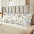 thumbnail image 4 of Bingfone Body Pillow Cover Long Pillow Case with Zipper Decorative Bedding Pillowcase 20"x54" Soft Cushion Pillow Case for Bedroom-Flower Rabbit, 4 of 6
